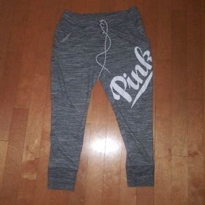 PINK lace up jogger pant